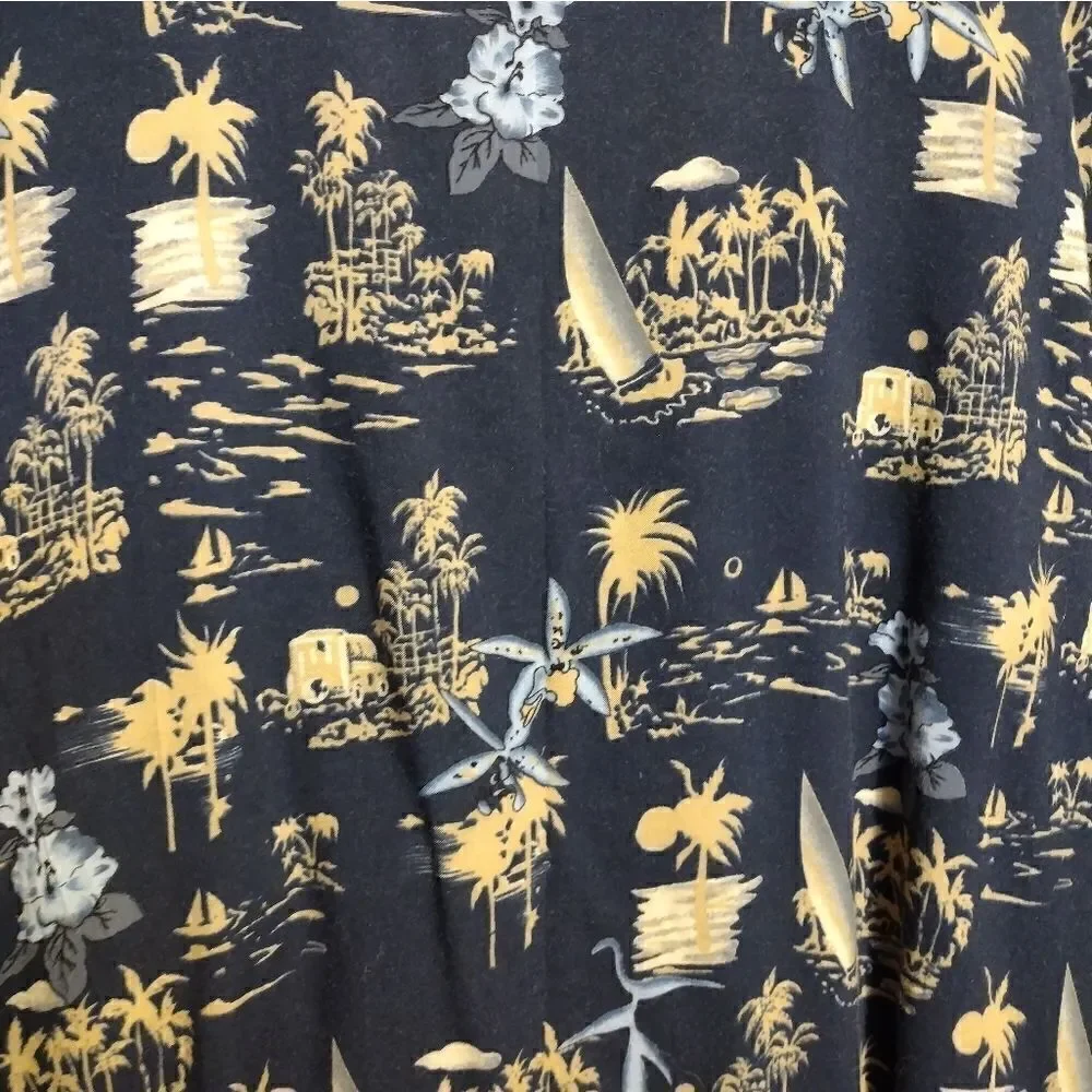 Vintage Paradise Gold Hawaiian shirt